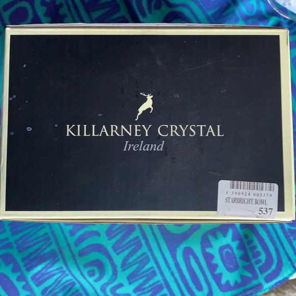 Killarney Crystal Starbright Candy Nuts Relish Bowl from Ireland NEW IN BOX - Picture 11 of 15